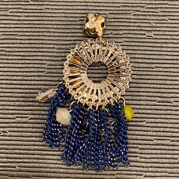 Earrings, Chandelier, Multi Color Crystal - Costume Jewelry - Picture 6 of 6